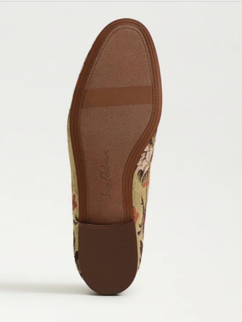 Sam Edelman Olive Floral Tapestry Loafers with Red Accents - Picture 6 of 9